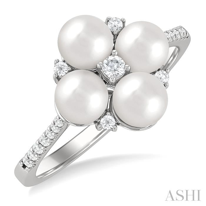 ASHI Pearl & Diamond Fashion Ring 56248PPTGWPWG