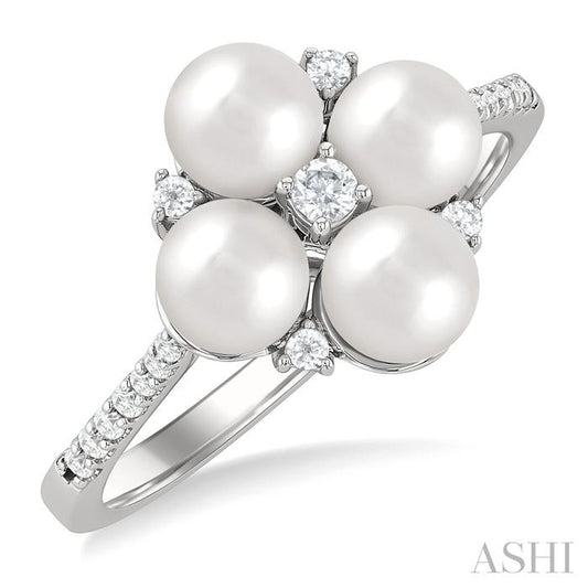 ASHI Pearl & Diamond Fashion Ring 56248PPTGWPWG