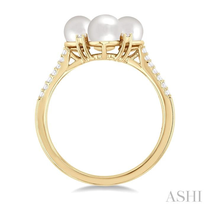 ASHI Pearl & Diamond Fashion Ring 56248PPTGWPYG