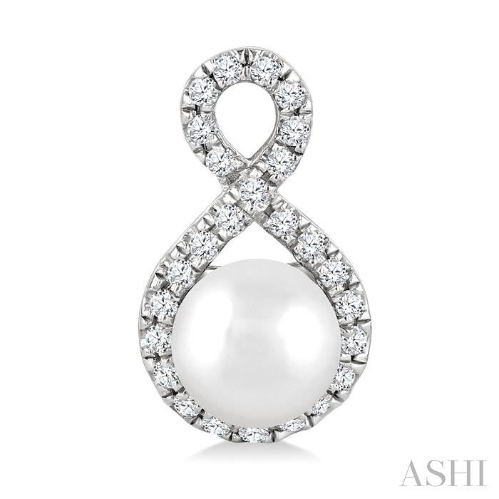 ASHI Pearl & Petite Diamond Fashion Earrings 562B7PPTSERWPWG