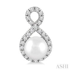 ASHI Pearl & Petite Diamond Fashion Earrings 562B7PPTSERWPWG