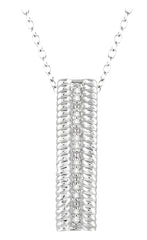 Parkplace Jewelers Silver Rope Diamond Pendant 87479PPSSSLPD