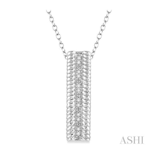 ASHI Silver Rope Diamond Pendant 87479PPSSSLPD