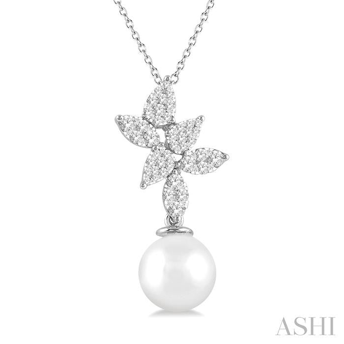 ASHI Pearl & Lovebright Diamond Fashion Pendant 56333PPFGPDWPWG