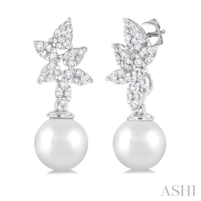 ASHI Pearl & Lovebright Diamond Fashion Earrings 56334PPFGERWPWG