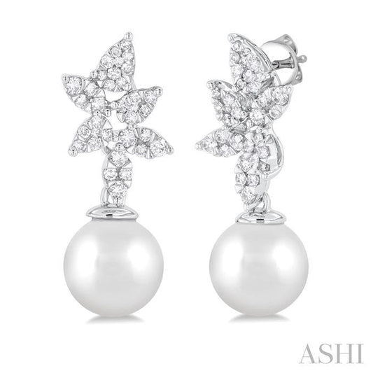ASHI Pearl & Lovebright Diamond Fashion Earrings 56334PPFGERWPWG