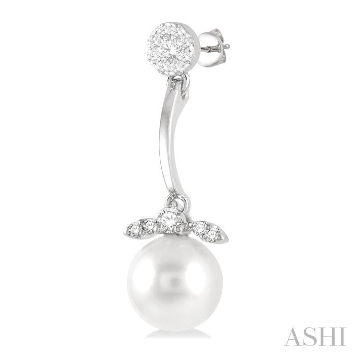 ASHI Pearl & Lovebright Diamond Fashion Earrings 56356PPFGERWPWG