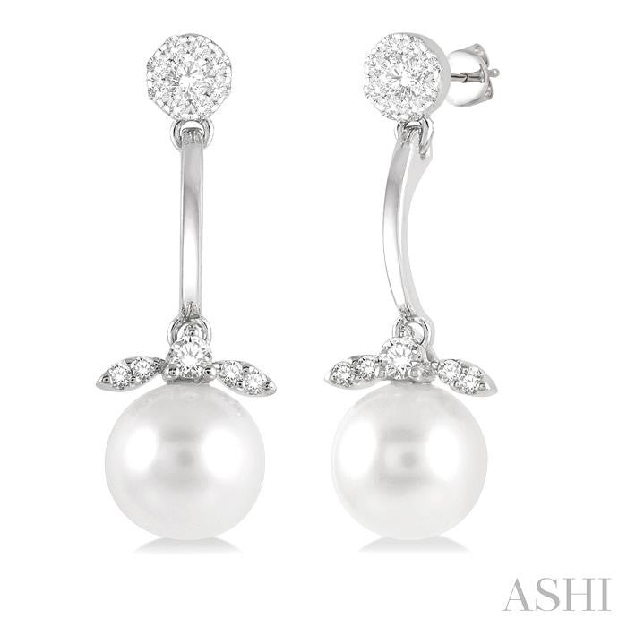 ASHI Pearl & Lovebright Diamond Fashion Earrings 56356PPFGERWPWG
