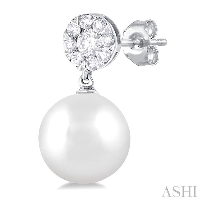 ASHI Pearl & Lovebright Diamond Fashion Earrings 56366PPFGERWPWG