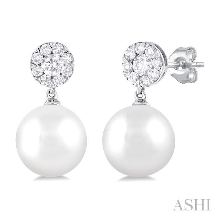 ASHI Pearl & Lovebright Diamond Fashion Earrings 56366PPFGERWPWG