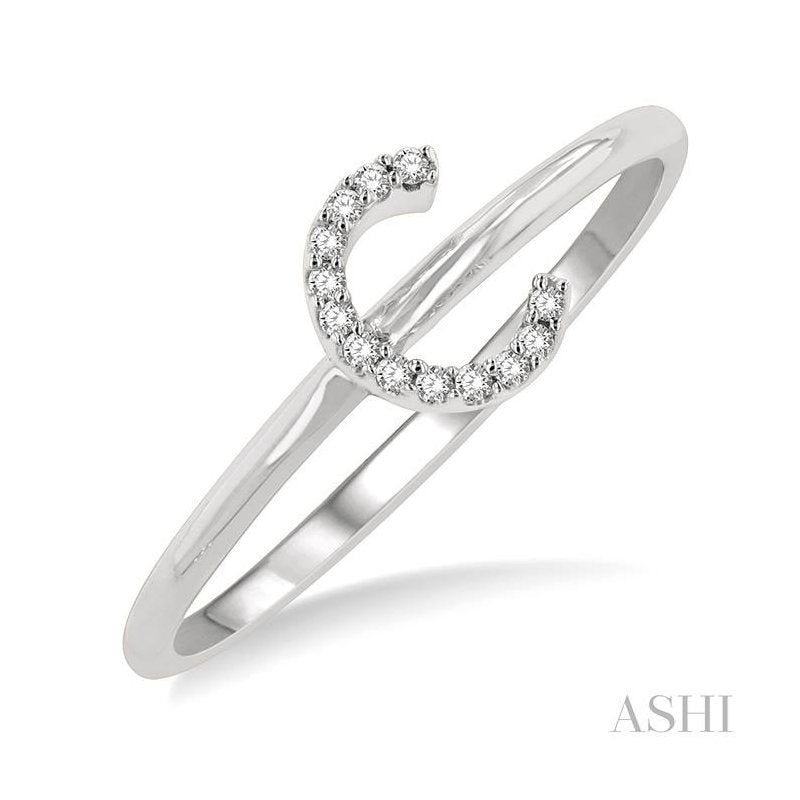 ASHI Block 'C' Initial Diamond Ring 365D9PPTSWG-C