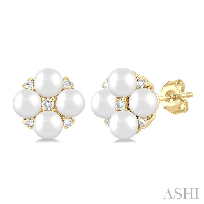 ASHI Pearl & Diamond Fashion Earrings 56399PPTGERWPYG