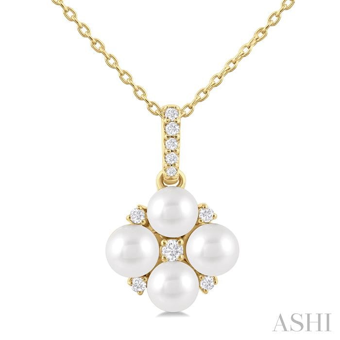 ASHI Pearl & Diamond Fashion Pendant 56399PPTGPDWPYG
