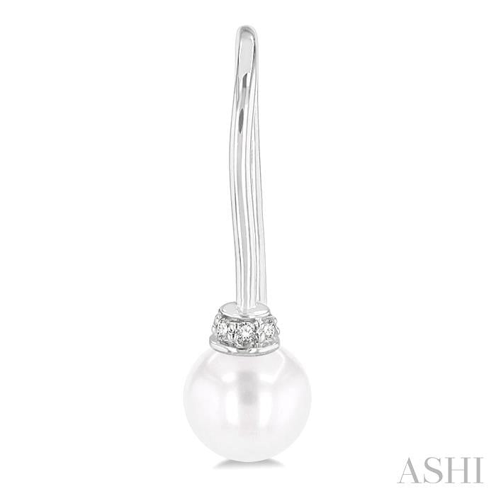 ASHI Pearl & Petite Diamond Fashion Earrings 563A9PPTSERWPWG