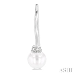 ASHI Pearl & Petite Diamond Fashion Earrings 563A9PPTSERWPWG