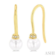 ASHI Pearl & Petite Diamond Fashion Earrings 563A9PPTSERWPYG