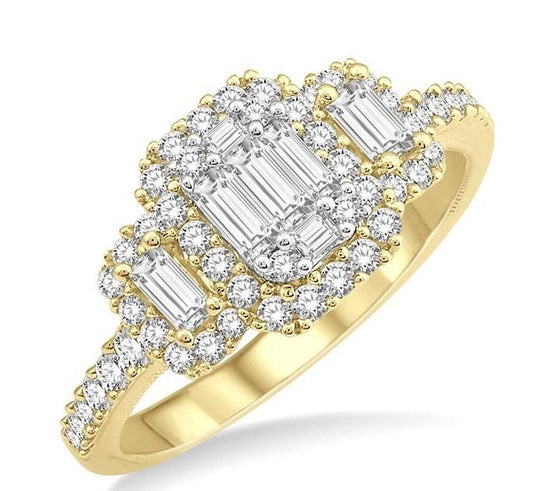 Parkplace Jewelers 3 Stone Halo Fusion Diamond Engagement Ring 111C2PPFRYW