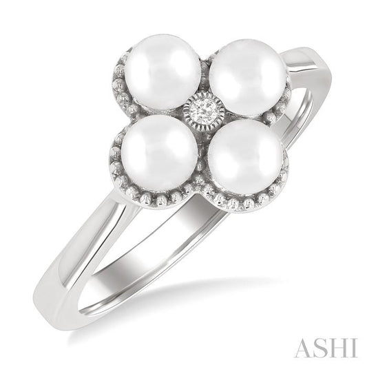 ASHI Clover Pearl & Diamond Fashion Ring 56479PPTGWPWG