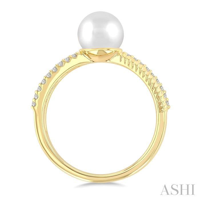 ASHI Pearl & Diamond Fashion Ring 565B8PPTSWPYG