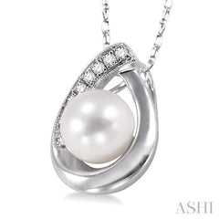 ASHI Pearl & Diamond Fashion Pendant 56669PPFXPDWG