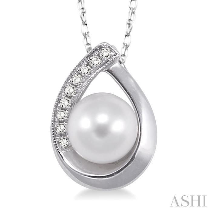 ASHI Pearl & Diamond Fashion Pendant 56669PPFXPDWG