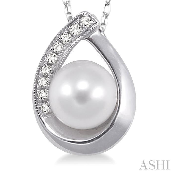 ASHI Pearl & Diamond Fashion Pendant 56669PPFXPDWG