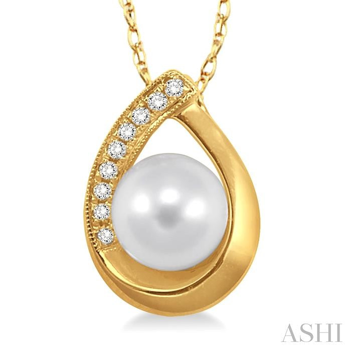 ASHI Pearl & Diamond Fashion Pendant 56669PPTXPDYG