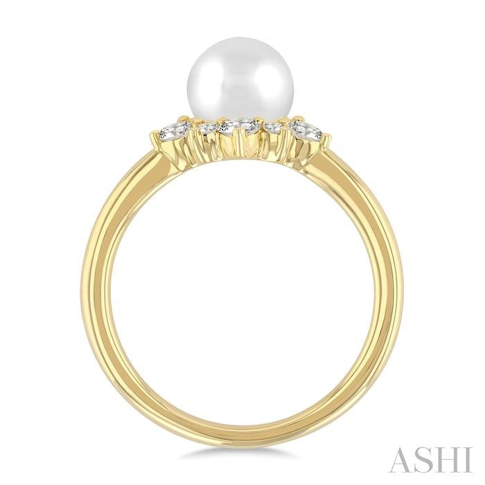 ASHI Pearl & Diamond Fashion Ring 566B6PPTGWPYG