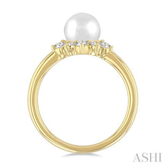 ASHI Pearl & Diamond Fashion Ring 566B6PPTGWPYG