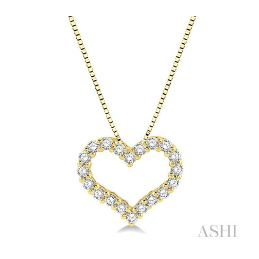 ASHI Heart Shape Diamond Pendant 94053PPFGPDYG