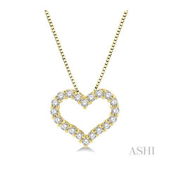 ASHI Heart Shape Diamond Pendant 94053PPFGPDYG
