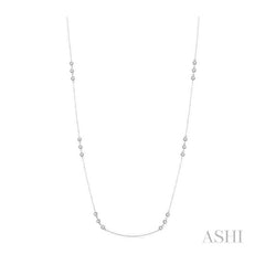 ASHI 3 Stone Diamond Station Necklace 994C1PPFGNKWG