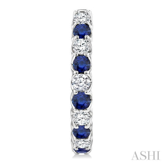 ASHI Inside-Out Alternate Gemstone & Diamond Hoop Earrings 57651PPFGERSPWG