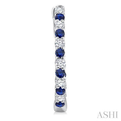 ASHI Inside-Out Alternate Gemstone & Diamond Hoop Earrings 57653PPFGERSPWG