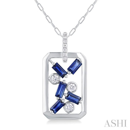 ASHI Scatter Gemstone & Diamond Fashion Pendant 57698PPFGPDSPWG