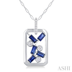 ASHI Scatter Gemstone & Diamond Fashion Pendant 57698PPFGPDSPWG