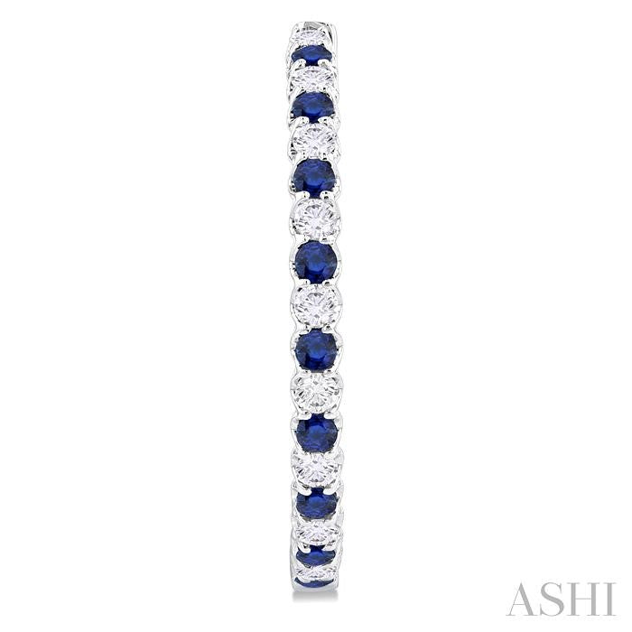 ASHI Inside-Out Alternate Gemstone & Diamond Hoop Earrings 57840PPFGERSPWG-1.50