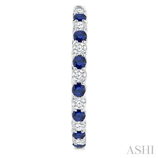 ASHI Inside-Out Alternate Gemstone & Diamond Hoop Earrings 57840PPFGERSPWG-2.60