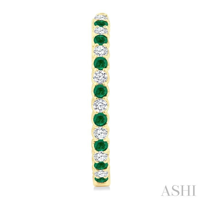 ASHI Inside-Out Alternate Gemstone & Diamond Hoop Earrings 57841PPFGEREMYG