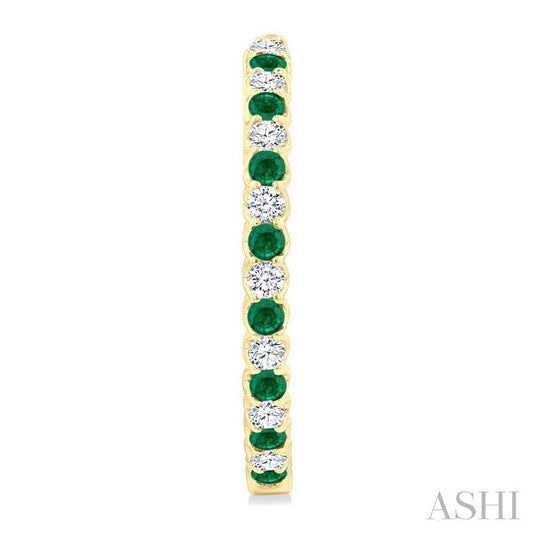 ASHI Inside-Out Alternate Gemstone & Diamond Hoop Earrings 57841PPFGEREMYG