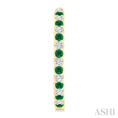 ASHI Inside-Out Alternate Gemstone & Diamond Hoop Earrings 57841PPFGEREMYG