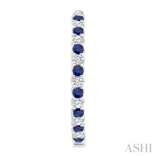 ASHI Inside-Out Alternate Gemstone & Diamond Hoop Earrings 57841PPFGERSPWG