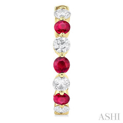 ASHI Inside-Out Alternate Gemstone & Diamond Hoop Earrings 57851PPFGERRBYG