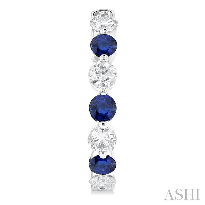 ASHI Inside-Out Alternate Gemstone & Diamond Hoop Earrings 57851PPFGERSPWG