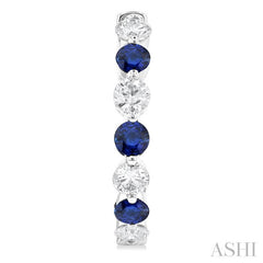 ASHI Inside-Out Alternate Gemstone & Diamond Hoop Earrings 57851PPFGERSPWG
