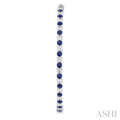 ASHI Inside-Out Alternate Gemstone & Diamond Hoop Earrings 57860PPFGERSPWG-1.50