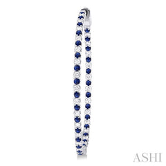 ASHI Inside-Out Alternate Gemstone & Diamond Hoop Earrings 57861PPFGERSPWG