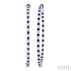 ASHI Inside-Out Alternate Gemstone & Diamond Hoop Earrings 57861PPFGERSPWG