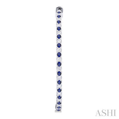 ASHI Inside-Out Alternate Gemstone & Diamond Hoop Earrings 57861PPFGERSPWG