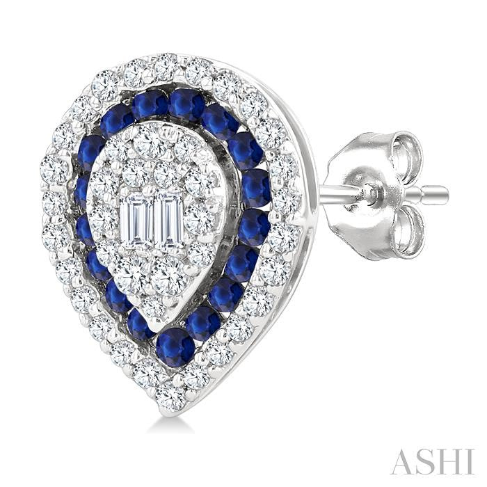 ASHI Pear Shape Gemstone & Diamond Fusion Earrings 57975PPFGERSPWG-PR